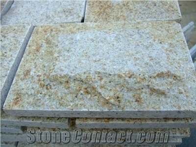 G682 Granite Mushroom Stone,Rusty Yellow Mushroom Wall Cladding,Sunset Golden Walling