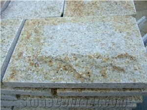 G682 Granite Mushroom Stone,Rusty Yellow Mushroom Wall Cladding,Sunset Golden Walling