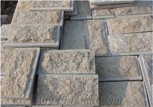 G682 Granite Mushroom Stone,Rusty Yellow Mushroom Wall Cladding,Sunset Golden Walling