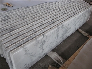 Guangxi White Marble Stairs & Steps,Carrara White Marble Stair Risers & Treads Guangxi White Marble Stairs & Steps,Carrara White Marble Stair Risers & Treads