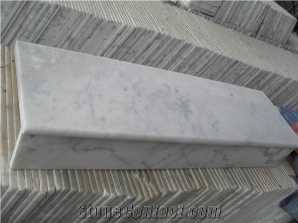 Guangxi White Marble Stairs & Steps,Carrara White Marble Stair Risers & Treads