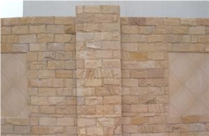 High Quality Yellow Quartzite Mushroom Stone for Wall
