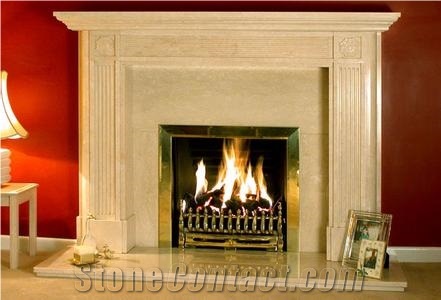 Home Decoration Elegant Natural Indoor Carved Marble Fireplace