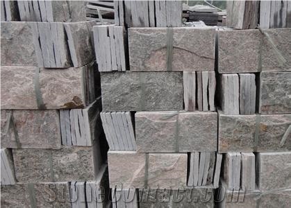 Pink Quartzite Mushroom Stone for Wall