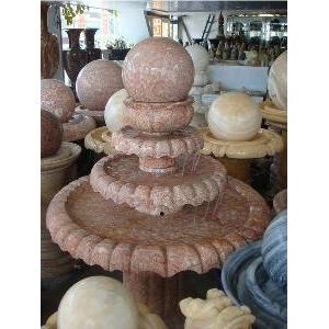 Red Granite Fountain Ball,Decorative Waterfall Granite Rolling Ball Fountains