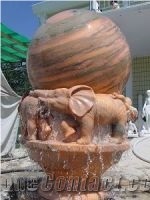 Red Marble Fountain Ball,Marble Rolling Ball Fountains