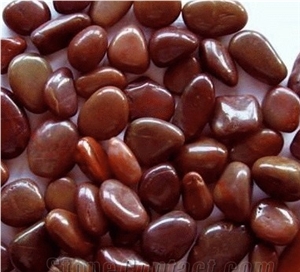 Red Marble Pebble Stone,Natural Polished Red Marble Pebbles