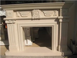 Royal Botticino Marble Fireplace
