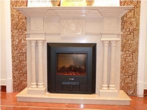 Royal Botticino Marble Fireplace
