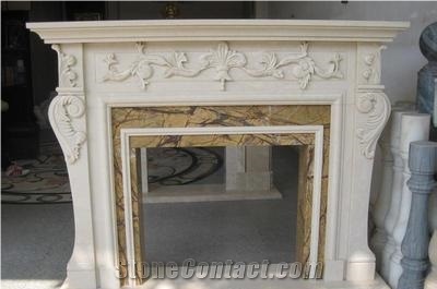 Royal Botticino Marble Fireplace
