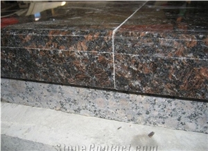 Tan Brown Granite Stairs & Steps,India Brown Polished Granite Stairs,Steps,Risers & Treads