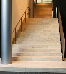 Travertino Romano Stairs & Steps,Wavy Vein Roman Travertine Stairs, Staircase,Risers