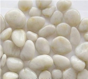 White Marble Pebble Stone,Natural Snow White Marble River Stone