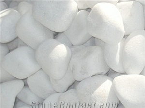 White Marble Pebble Stone,Natural Snow White Marble River Stone