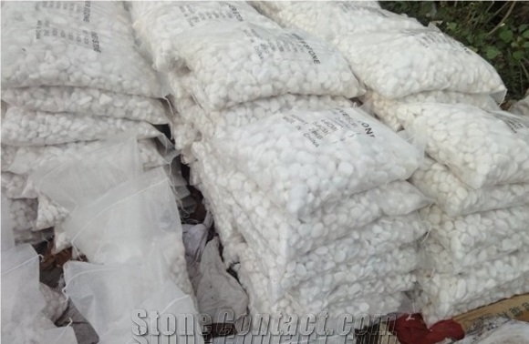 White Marble Pebble Stone,Natural Snow White Marble River Stone