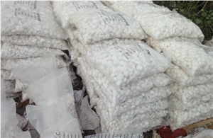 White Marble Pebble Stone,Natural Snow White Marble River Stone
