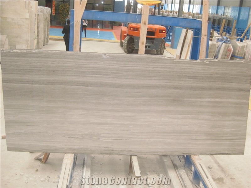 White Wooden Vein Marble Tiles & Slab, China White Marble