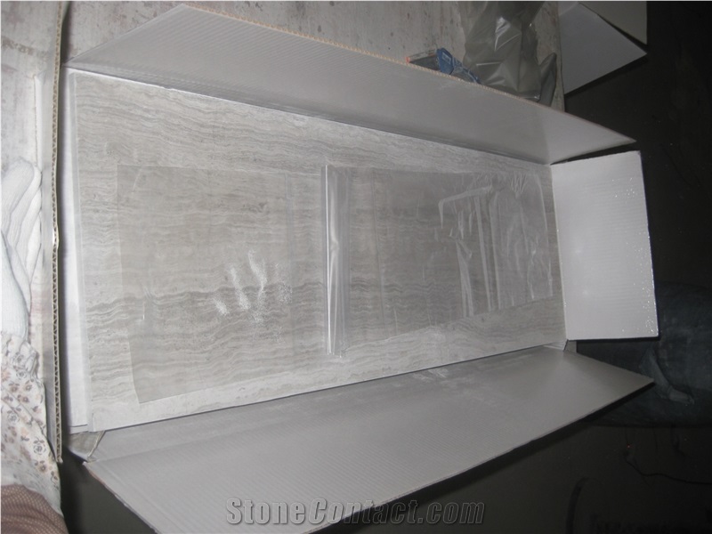 White Wooden Vein Marble Tiles & Slab, China White Marble