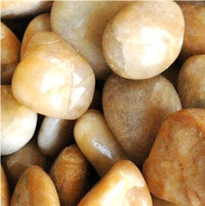 Yellow Pebble Stone,Polished Yellow Onyx River Stone