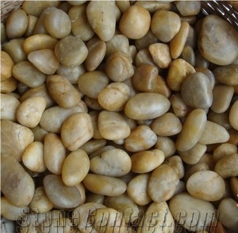 Yellow Pebble Stone,Polished Yellow Onyx River Stone