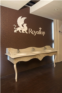 Beige Marble Bathroom Vanity Tops