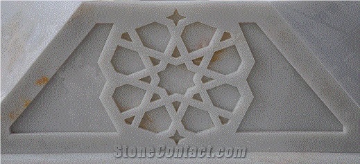 White Onyx Natural Stone Column
