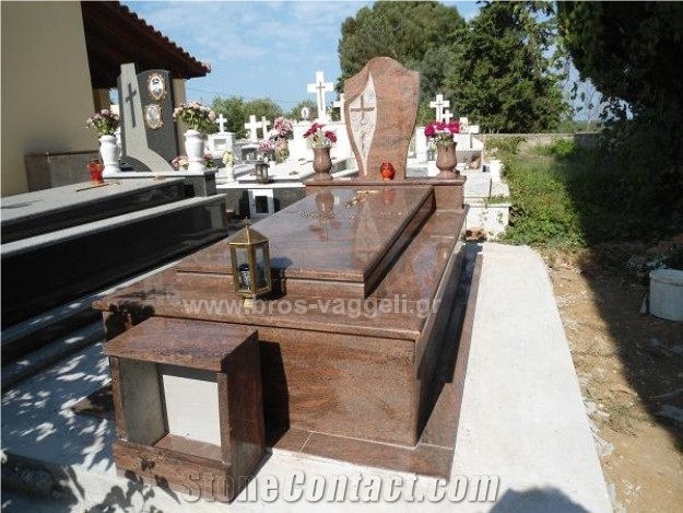 India Red Granite, Rosa Fantasy Granite Monumet