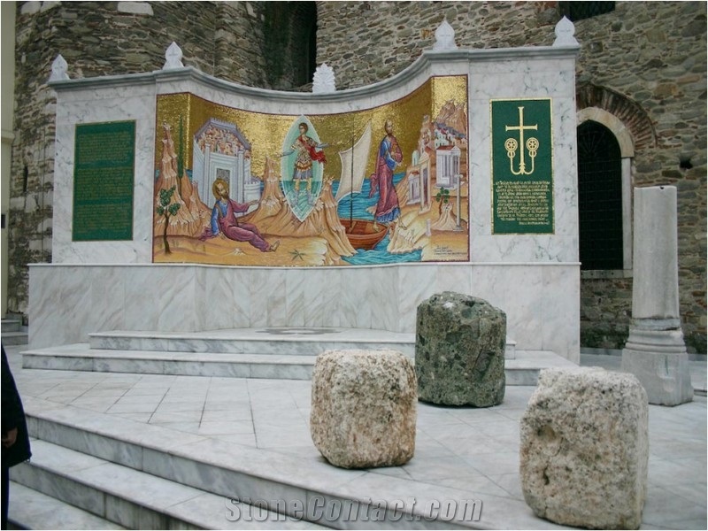 Nestos White Marble Memorials