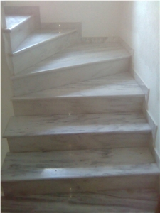 Nestos White Marble Stairs