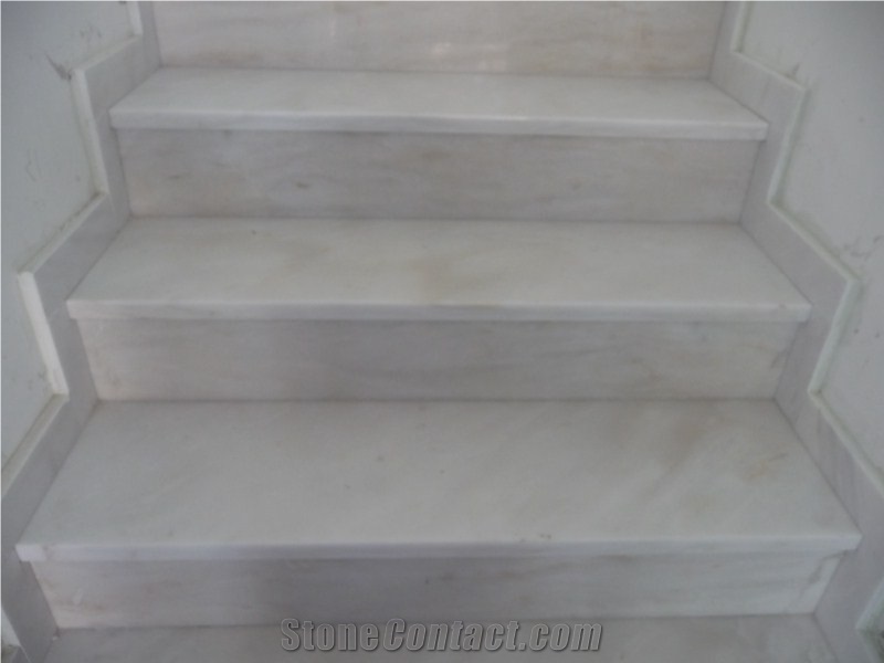 Nestos White Marble Stairs