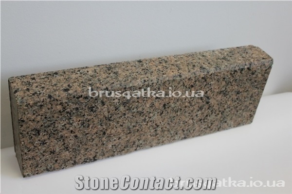 Lx200x100 cm Brown Multicolour Mezhyrichka Kerbs, Mezhyritske Granite Kerbs