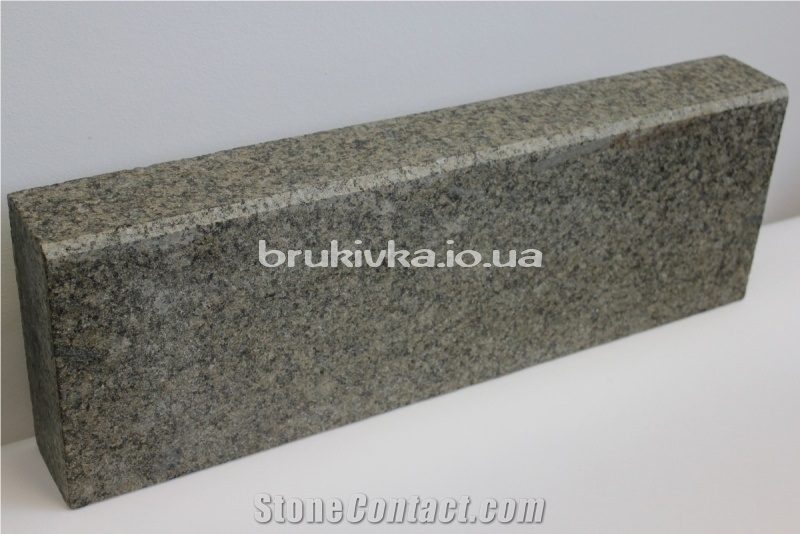 Lx300x150 cm Green Rogovka Kerbstone, Rogovsky Green Granite Kerbs