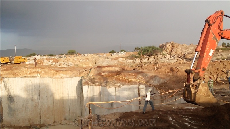 Kashmir White Granite Block, India White Granite