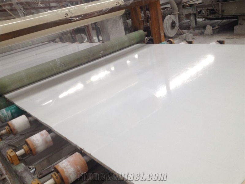 Artificial White Marble Big Slabs,Random Edge Polished Surface,China Pure White Marble Artificial Stone