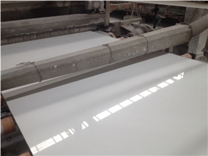 Artificial White Marble Big Slabs,Random Edge Polished Surface,China Pure White Marble Artificial Stone