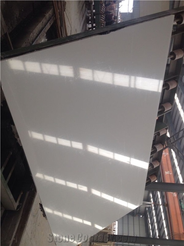 Artificial White Marble Big Slabs,Random Edge Polished Surface,China Pure White Marble Artificial Stone