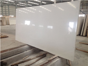 Artificial White Marble Big Slabs,Random Edge Polished Surface,China Pure White Marble Artificial Stone