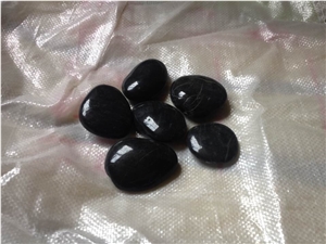 Polished Black Color Natural Pebble Stone,River Stone,Gravels