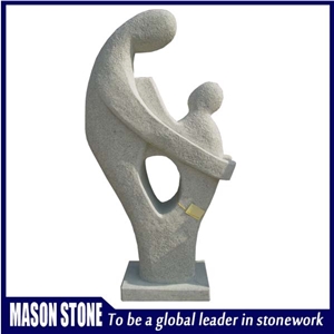 Abstract Figure Sculpture, White Granite Sculpture & Statue
