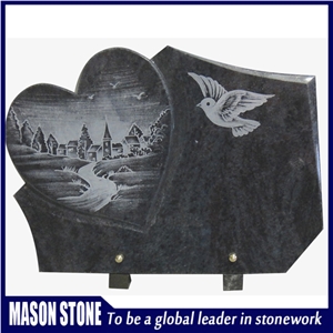 Bahama Blue Line Carving Headstone,Heart Monument & Tombstone