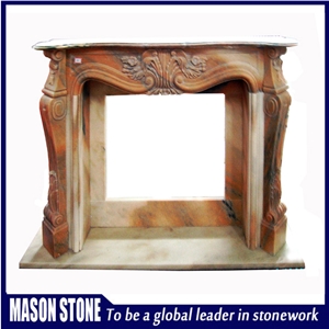 Egypt Cream Fireplace,Stone Fireplace