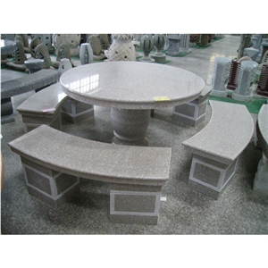 Granite Garden Table and Bench Granite Garden Table and Bench
