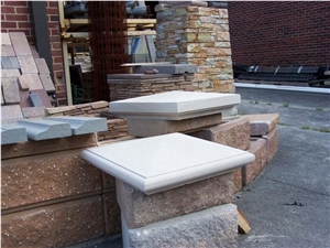 Custom Made Natural Stone Pier and Wall Caps