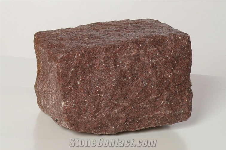 India Royal Red Granite Cobble Stone