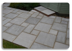 Indian Sandstone Kandla Grey Paving Stone Pattern
