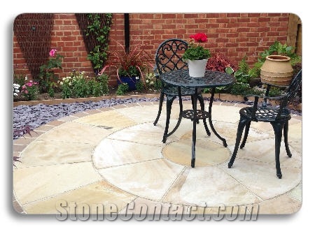 Mint Sandstone Circle Pattern