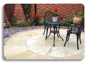 Mint Sandstone Circle Pattern