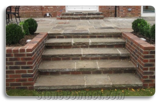 Old Reclaimed York Stone Paving Flagstones