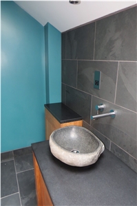 Silver Grey Slate Bathroom Design