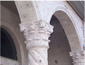 Cantera Pinon Corinthian Capital Column